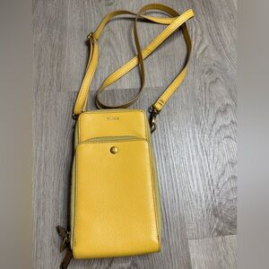 Fossil Mustard Yellow Crossbody Bag